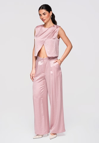 Wide Leg Pantalon à pince Ombre en rose