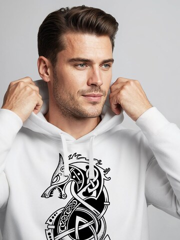 Neverless Sweatshirt 'Fenrir Odin' in White