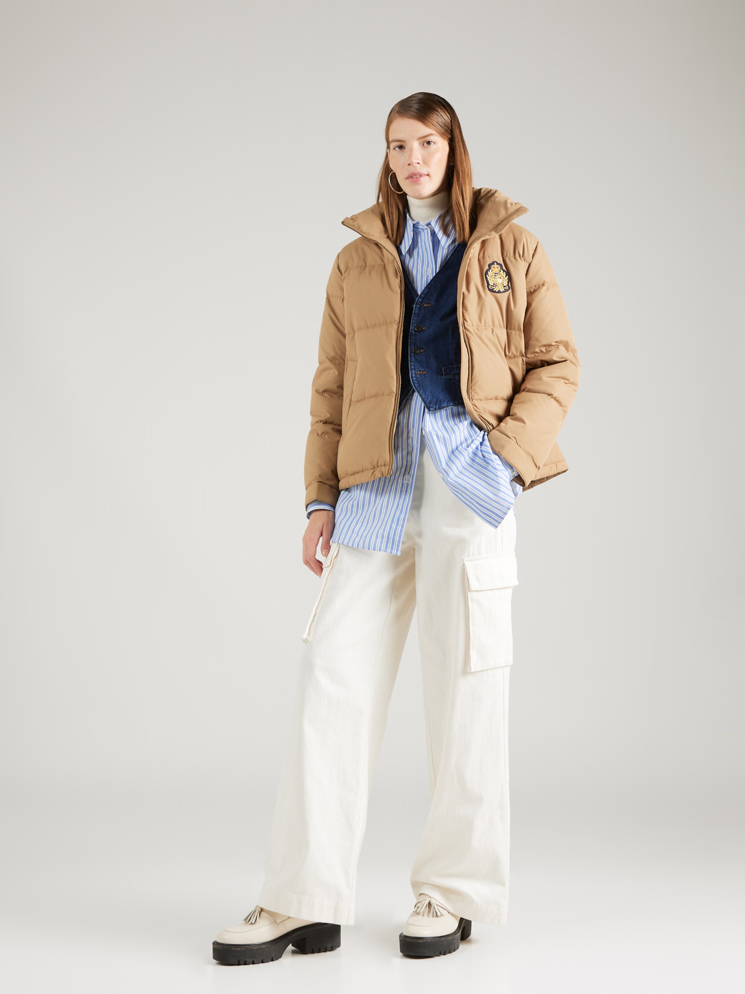 Veste d hiver Lauren Ralph Lauren en Camel ABOUT YOU