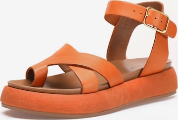INUOVO Strap Sandals in Orange: front