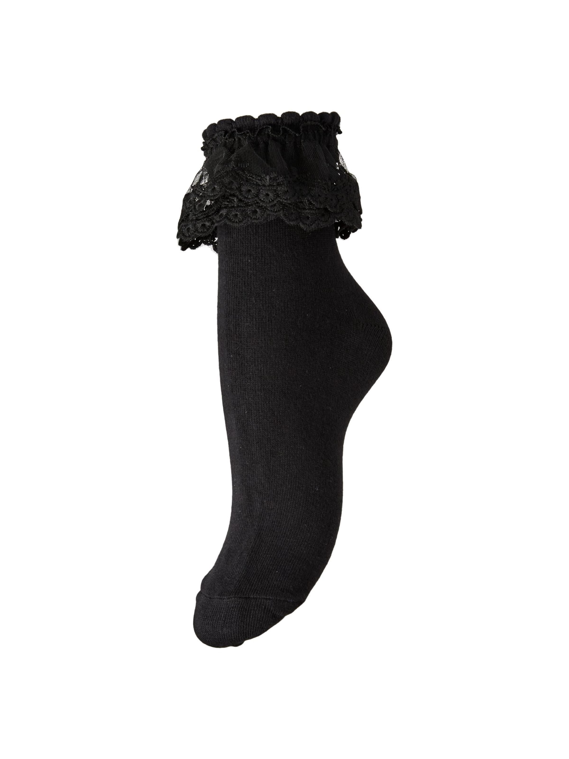 PIECES - Calcetines en negro: frente