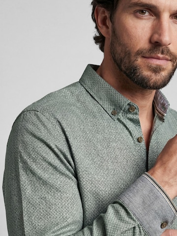 SPIETH & WENSKY Slim fit Klederdracht overhemd 'Krugdorf' in Groen