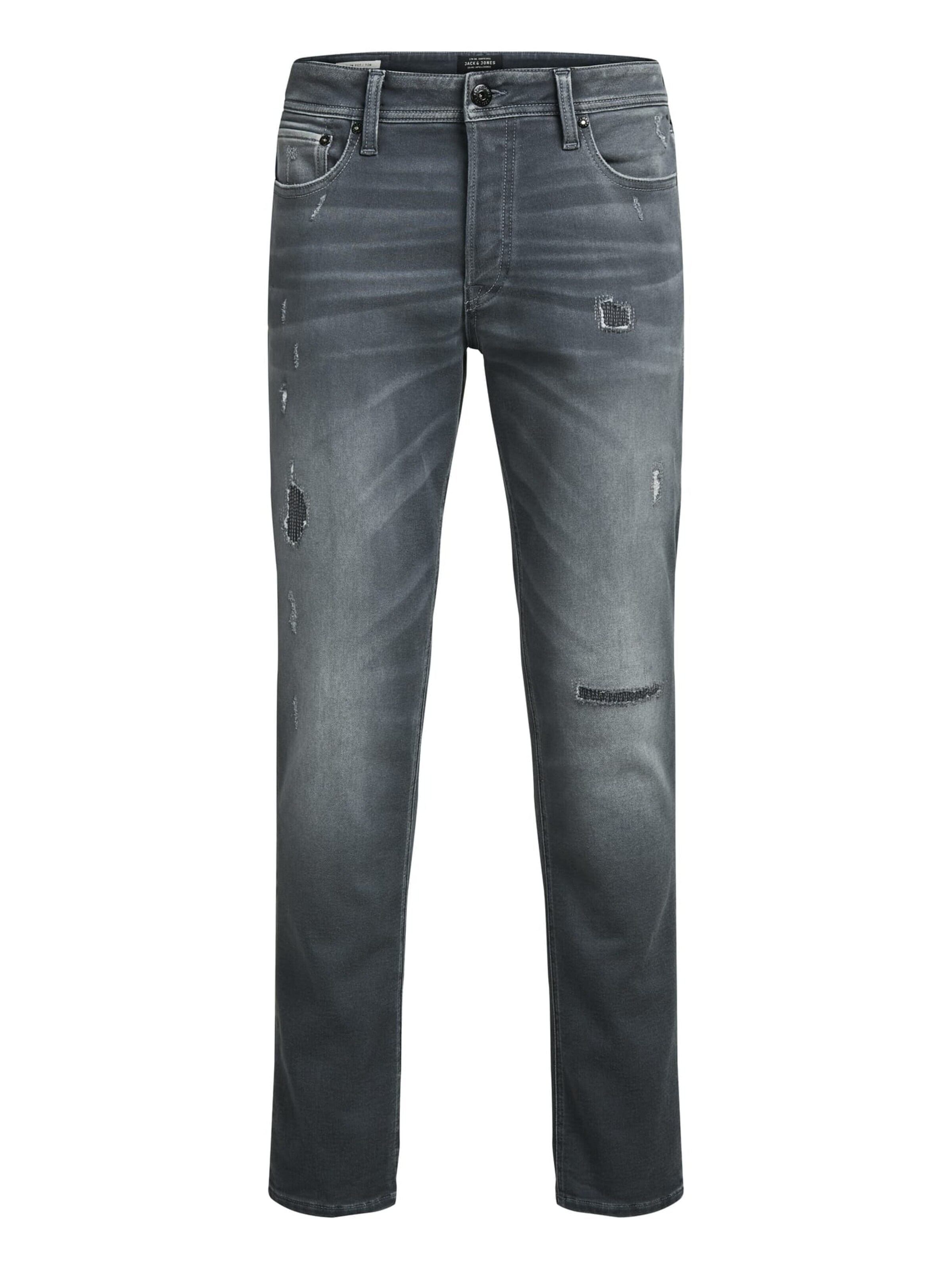 JACK & JONES Baggy Jeans in Grijs: voorkant