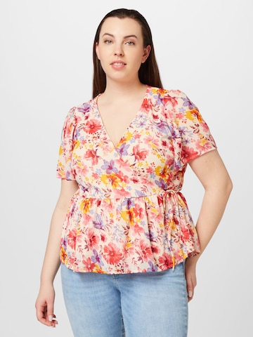 ONLY Curve Bluse 'STAR LIFE FIA' in Pink: predná strana