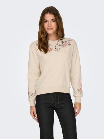 JDY Sweatshirt 'PARIS' in Beige: front