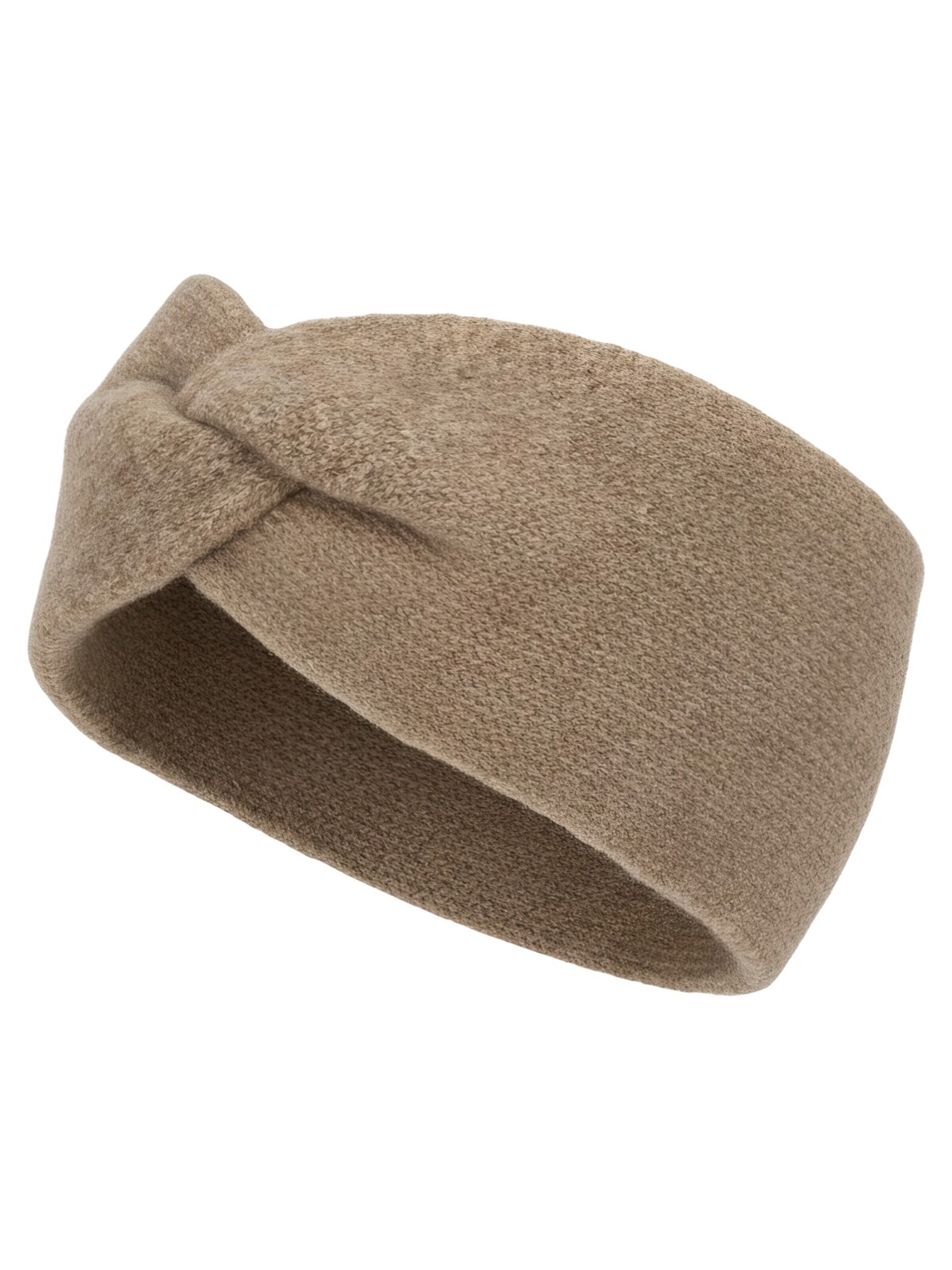 styleBREAKER Headband 'Feinstrick Stirnband Twist Knoten' in Brown: front