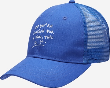 Casquette Today I did nothing en bleu : devant