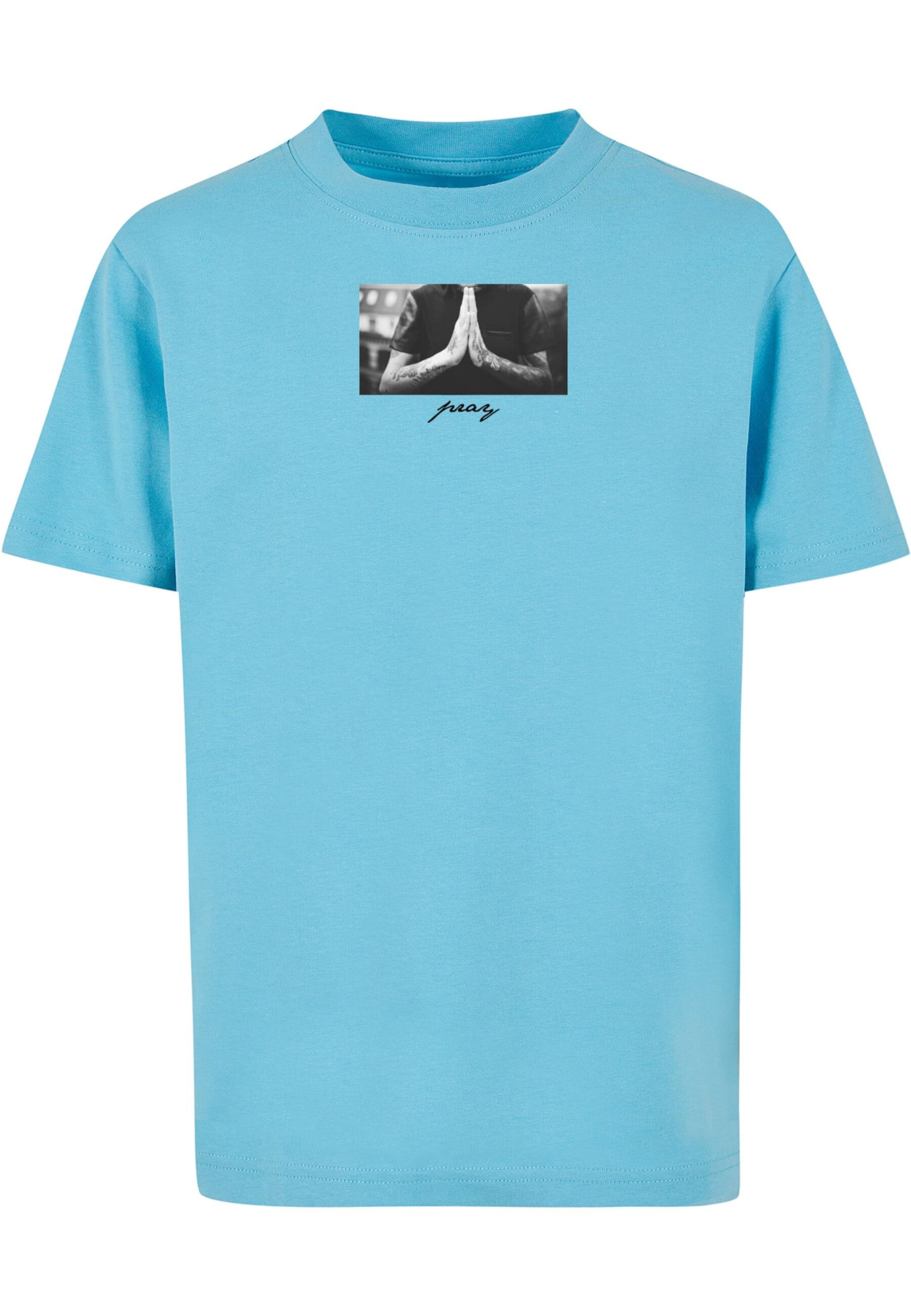 Maglietta 'Pray' di Mister Tee in blu: frontale