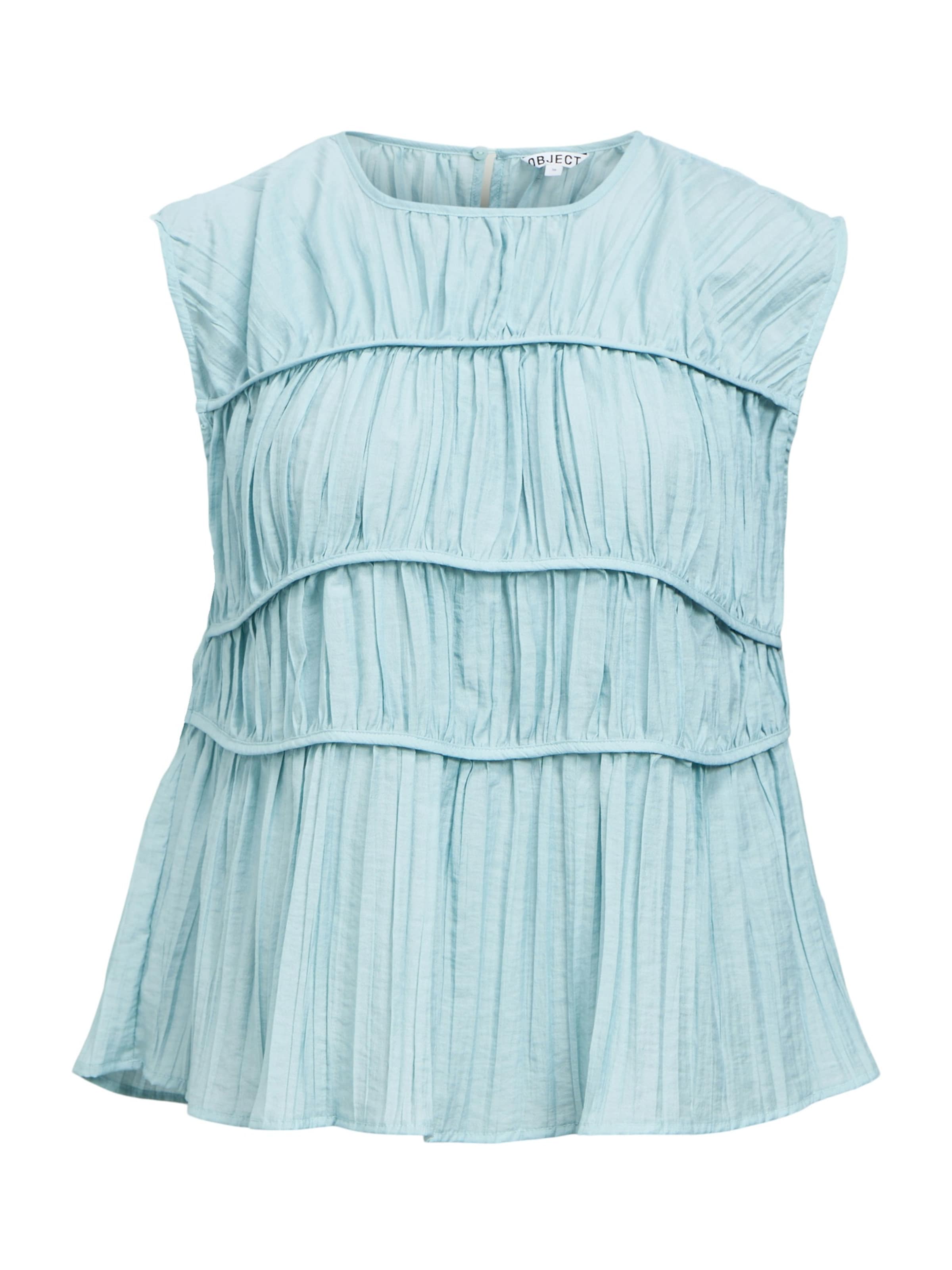 OBJECT Blouse 'OBJMABEL' in XS in de kleur Lichtblauw, Productweergave
