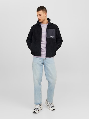 JACK & JONES Fleece jas 'Vesterbro' in Zwart