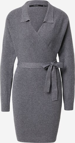 VERO MODA - Vestido de punto 'SUNNA' en gris: frente