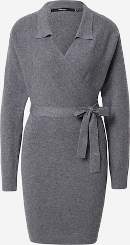 VERO MODA Knit dress 'SUNNA' in Grey: front