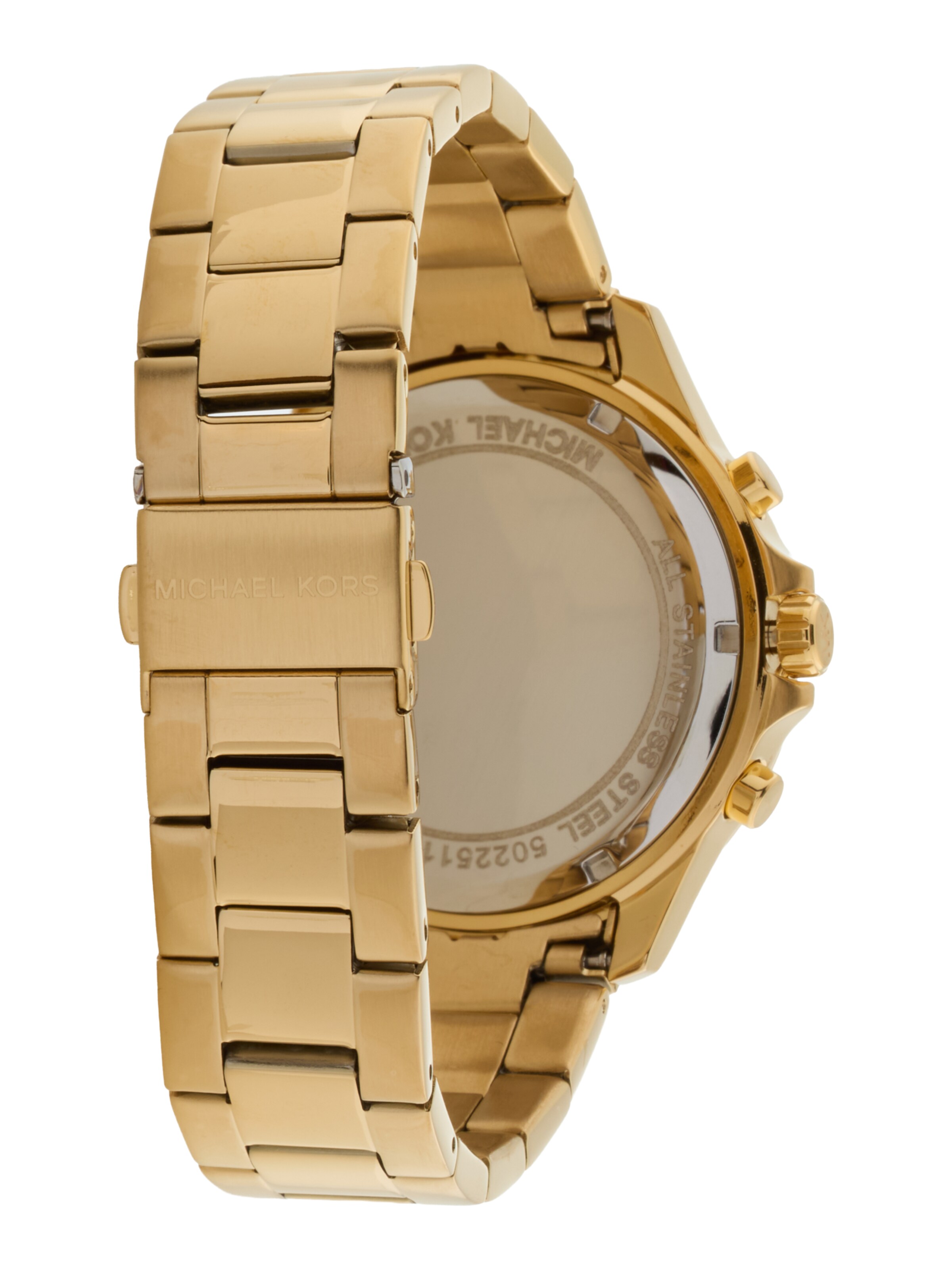 Michael Kors Аналоговые часы 'GRAYSON' в Золотой: сзади