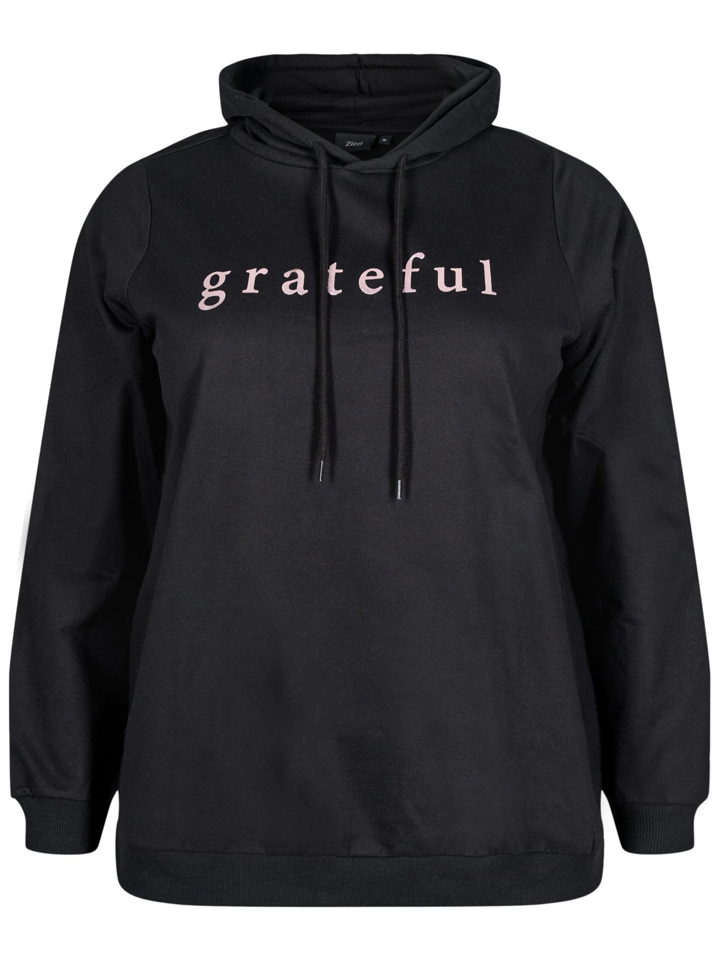 Zizzi Sweatshirt 'Molias' i sort: forside