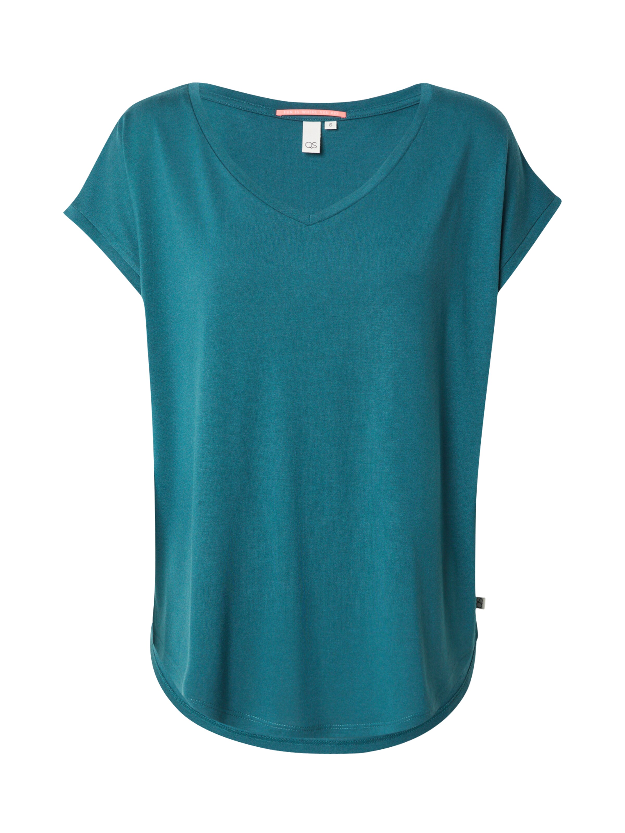 T-shirt QS en bleu : devant