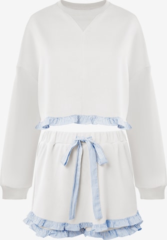 Imily Bela Kalhotový kostým – bílá: přední strana