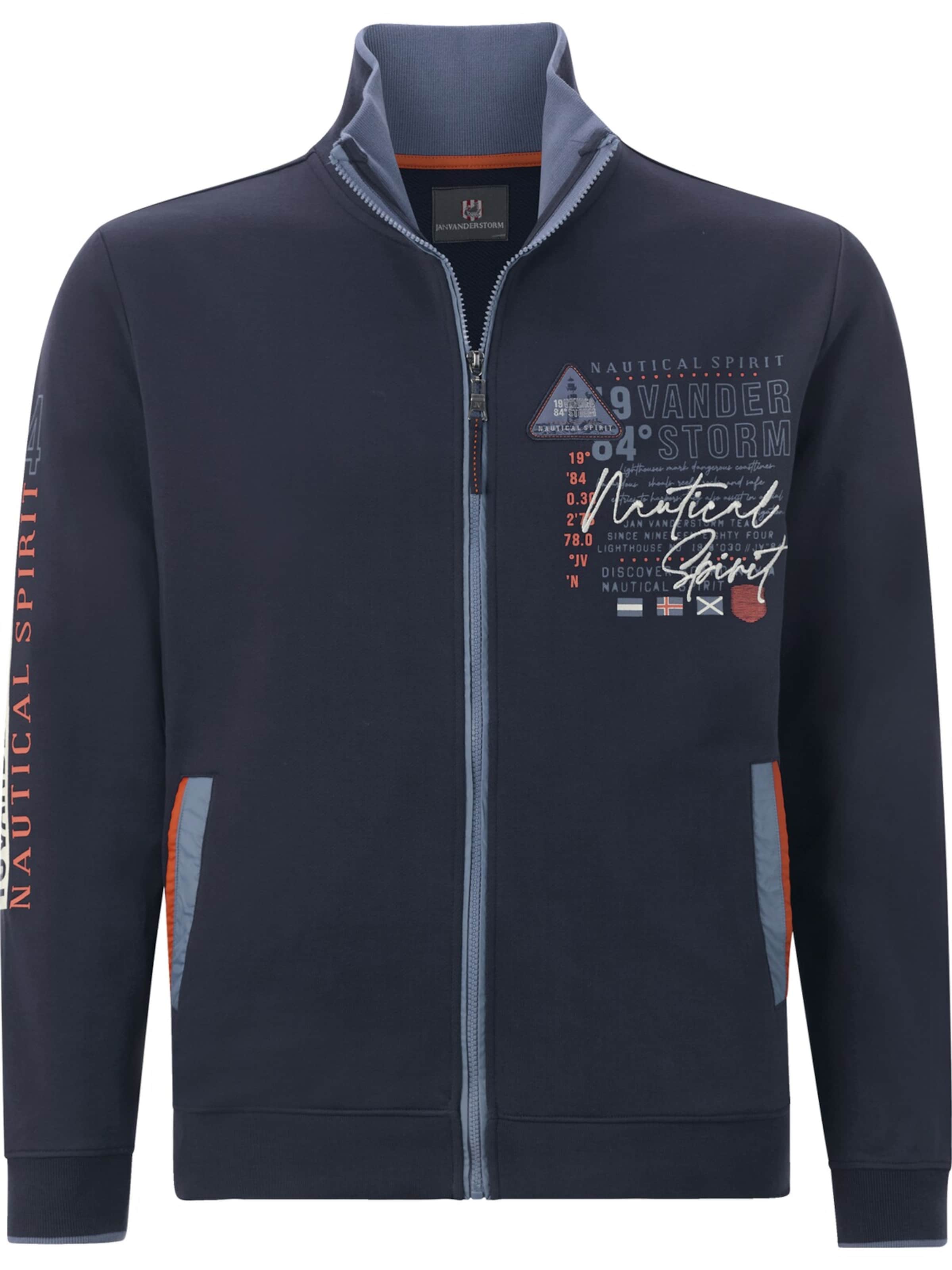 Jan Vanderstorm Sweatjacke 'Lindsen' in Blau: Vorderseite