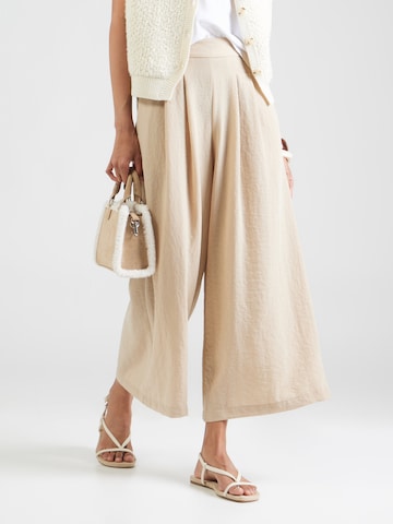 ABOUT YOU Wide Leg Hose 'Ellen' in Beige: Vorderseite
