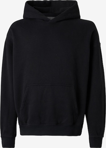 Abercrombie & FitchSweater majica 'ESSENTIALS' - crna boja: prednji dio
