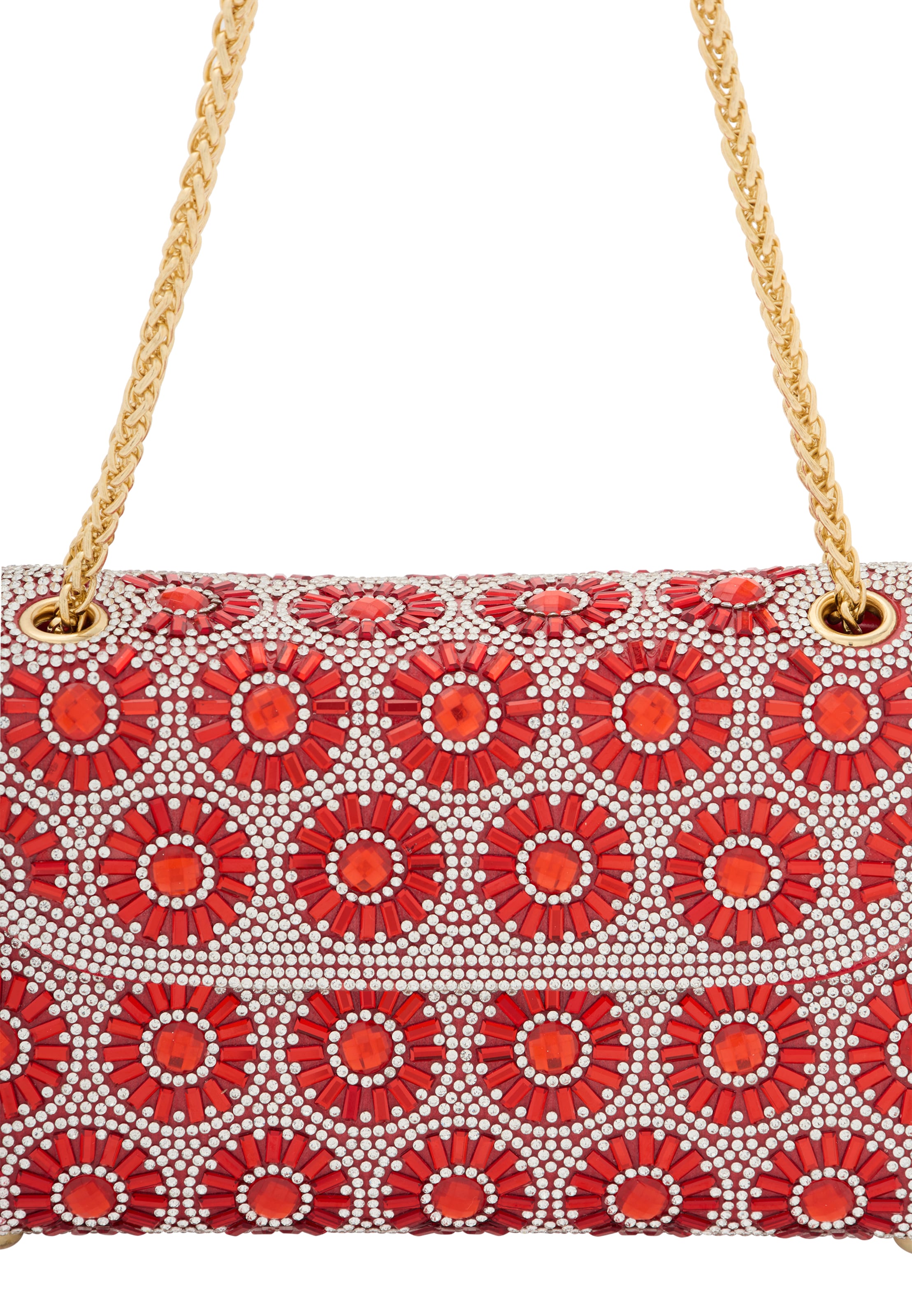 faina Schoudertas 'Minaudière' in Rood