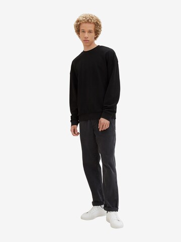 TOM TAILOR DENIM Sweatshirt in Black