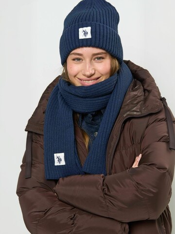 U.S. POLO ASSN. Sjaal ' UUGabi ' in Blauw: voorkant