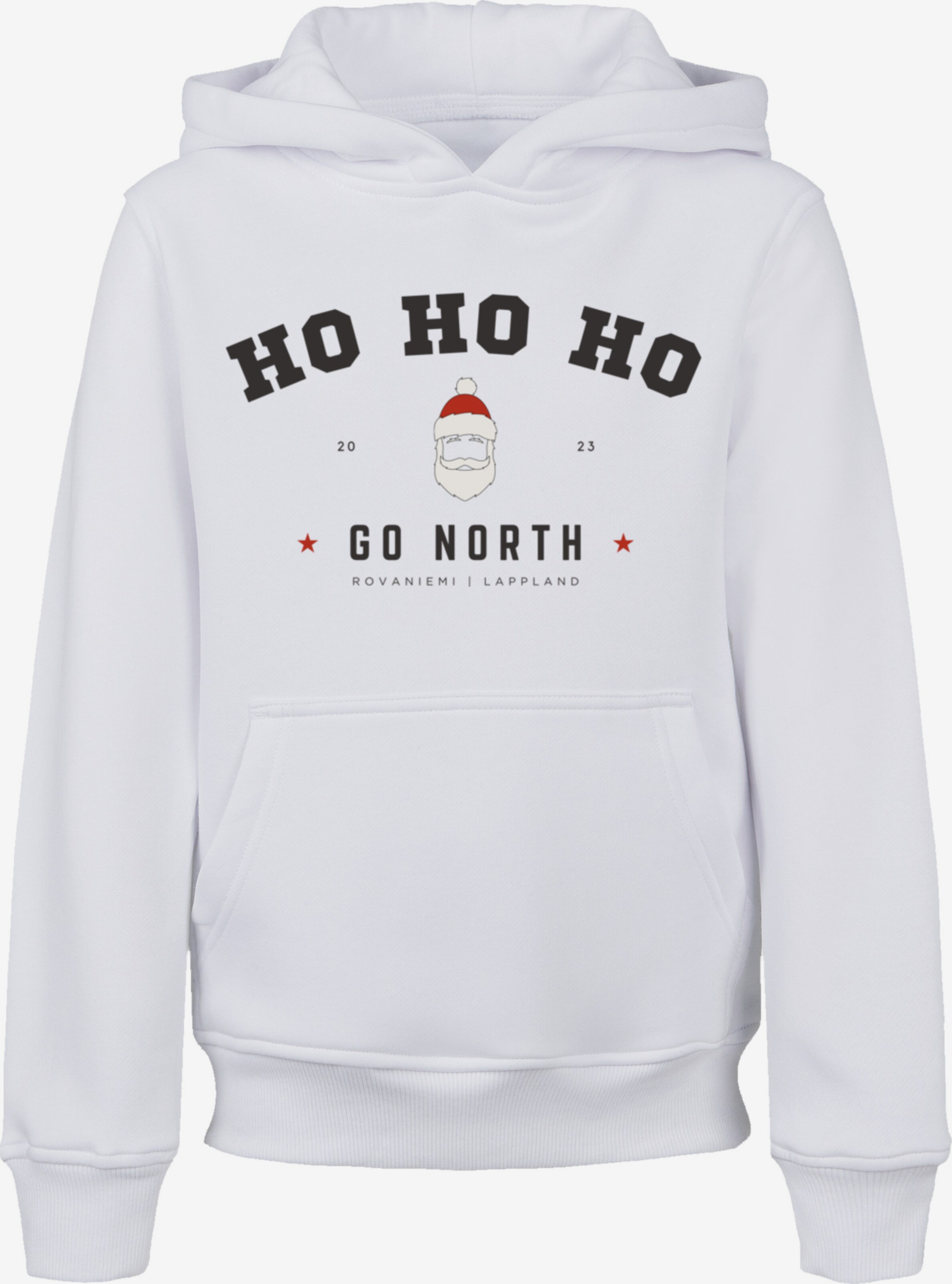 F4NT4STIC Sweatshirt 'Ho Ho Ho Santa Claus Weihnachten' in Weiß | ABOUT YOU