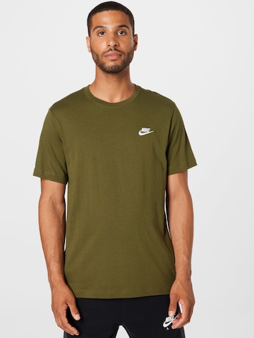 zaļš Nike Sportswear Standarta piegriezums T-Krekls 'Club': no priekšpuses