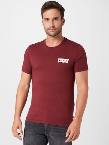 LEVI'S ® Shirt 'Crewneck Graphic' in Rood: voorkant