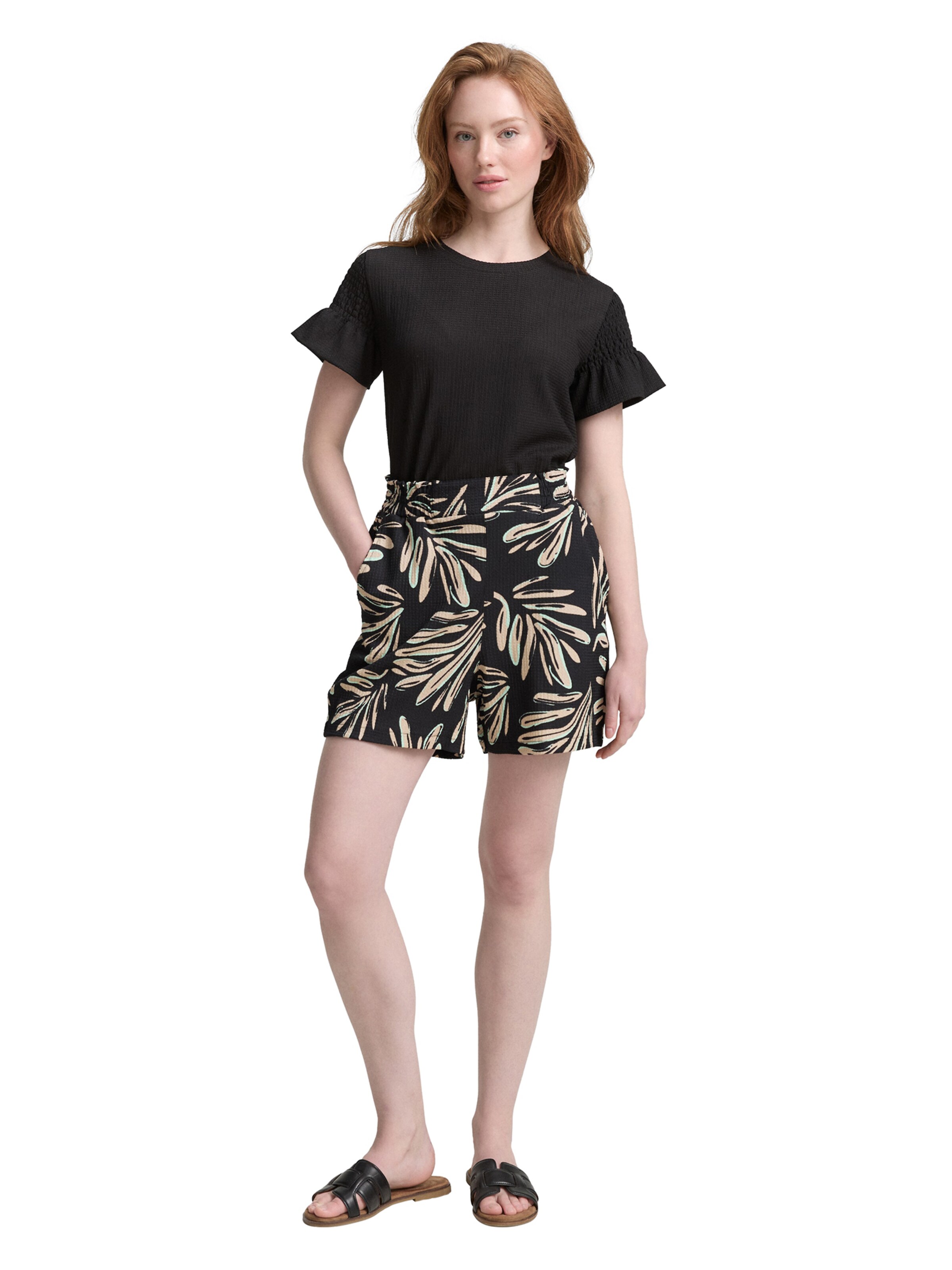 TOM TAILOR DENIM Avar lõige Püksid, värv must