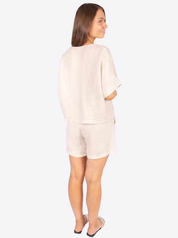 Loosefit Pantalon 'BEATRICE LINO' Seasons of April en beige