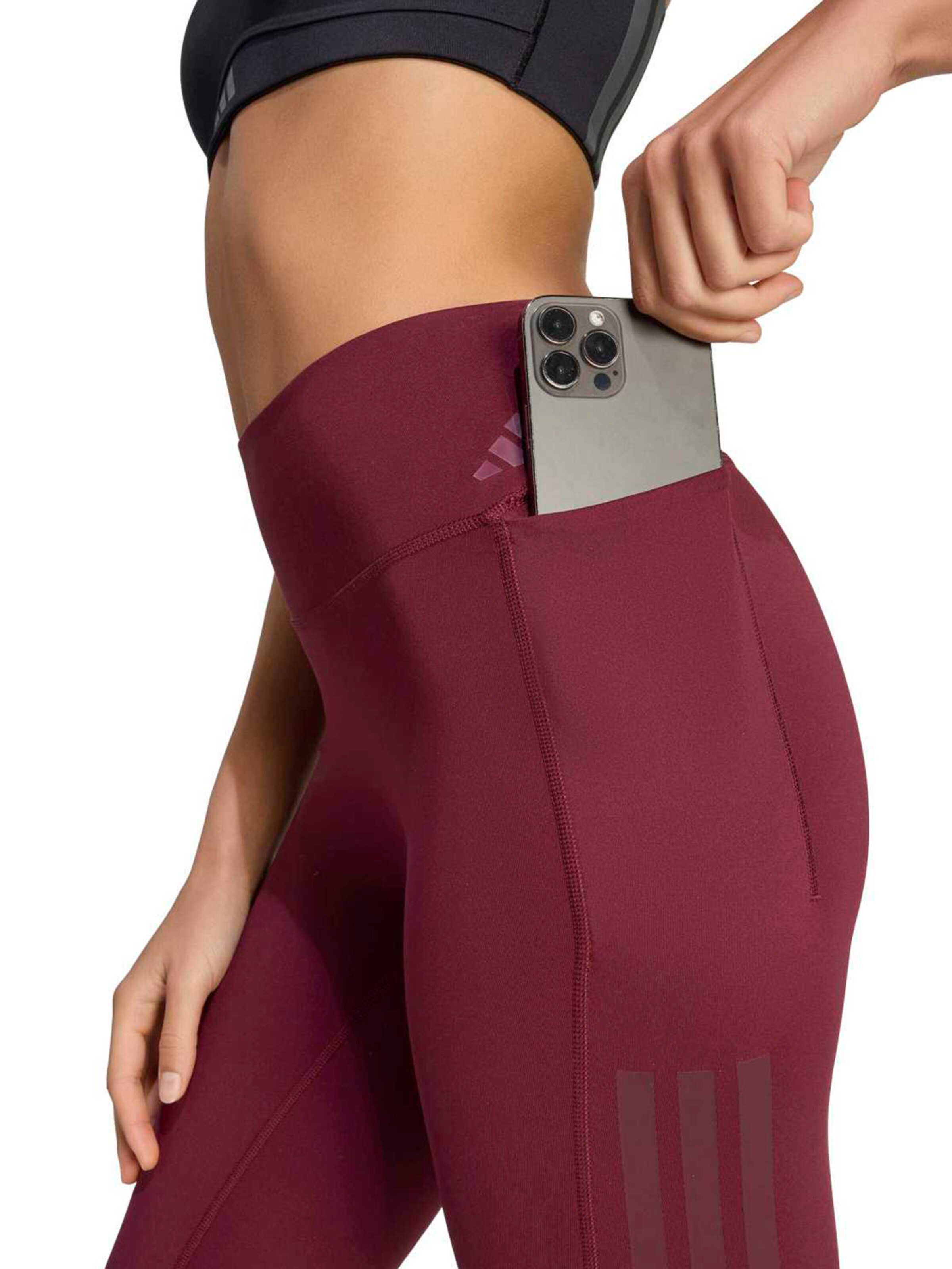 Skinny Pantaloni sport 'OPT' de la ADIDAS PERFORMANCE pe roșu