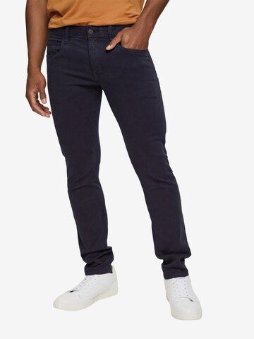 Coupe slim Pantalon chino ESPRIT en bleu : devant