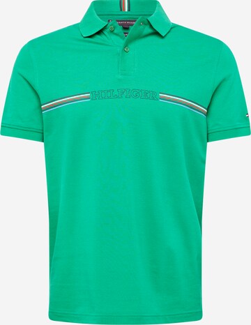 T-Shirt TOMMY HILFIGER en vert : devant