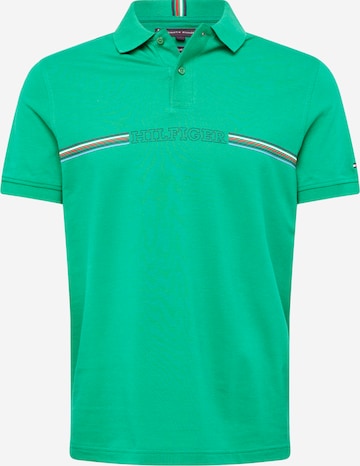 T-Shirt TOMMY HILFIGER en vert : devant