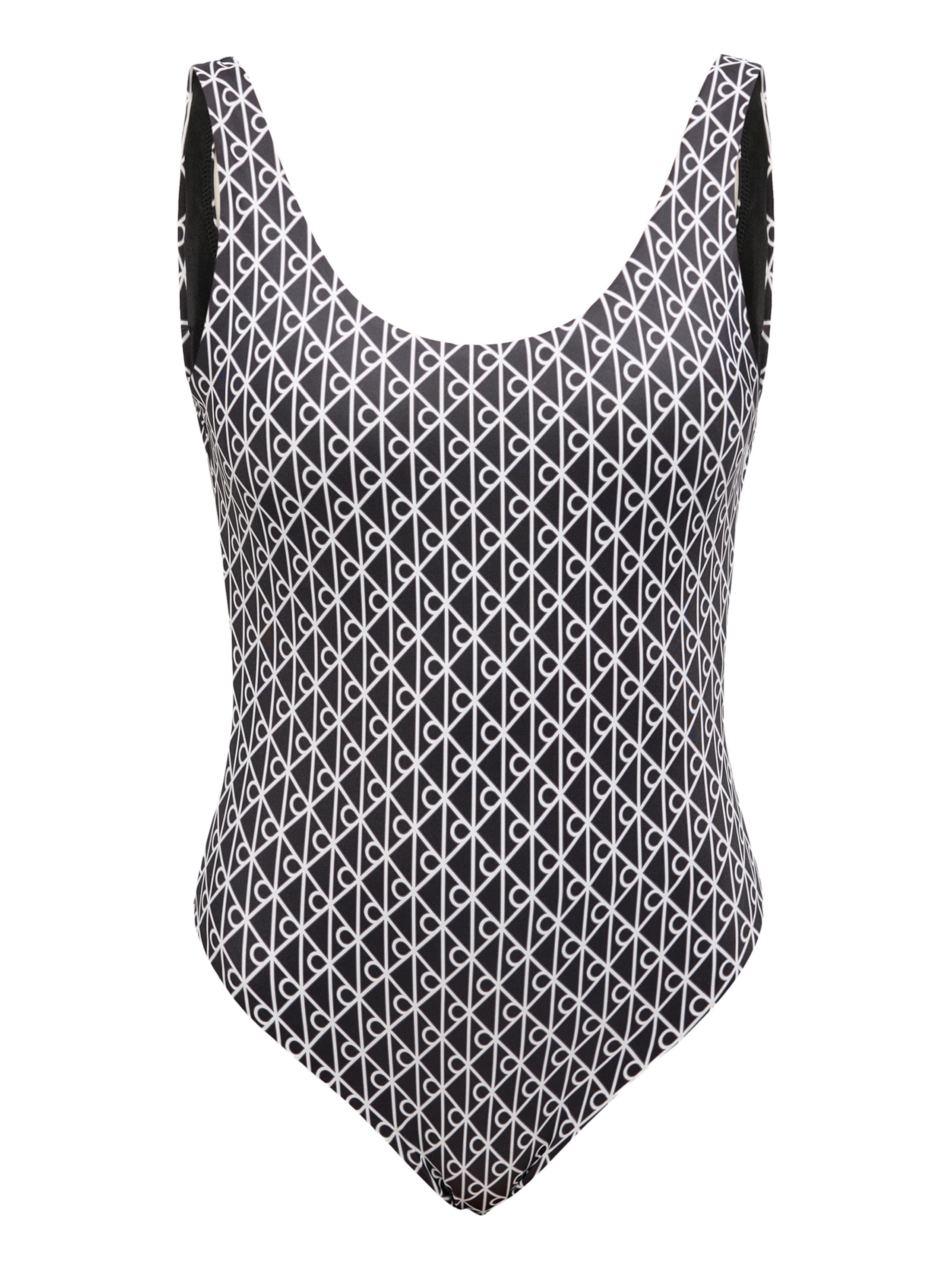 Calvin Klein Swimwear T-shirt Swimsuit in Black: front