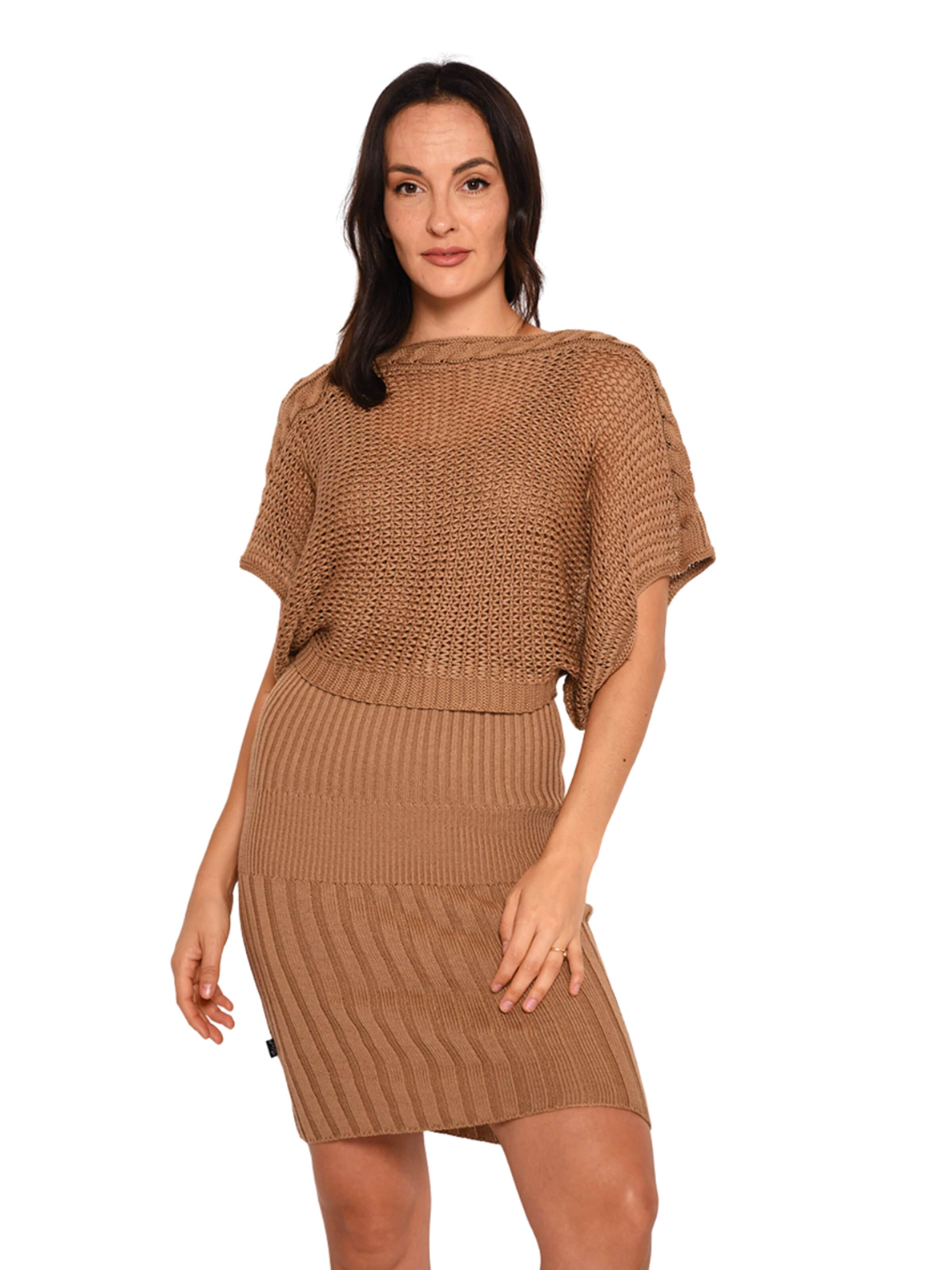 Süel knitwear - Top de punto 'Birthday' en marrón: frente