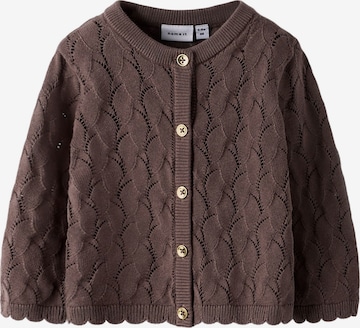 NAME IT Knit cardigan in Brown: front