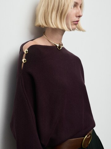 Pulover 'Twister' de la MANGO pe roșu: față