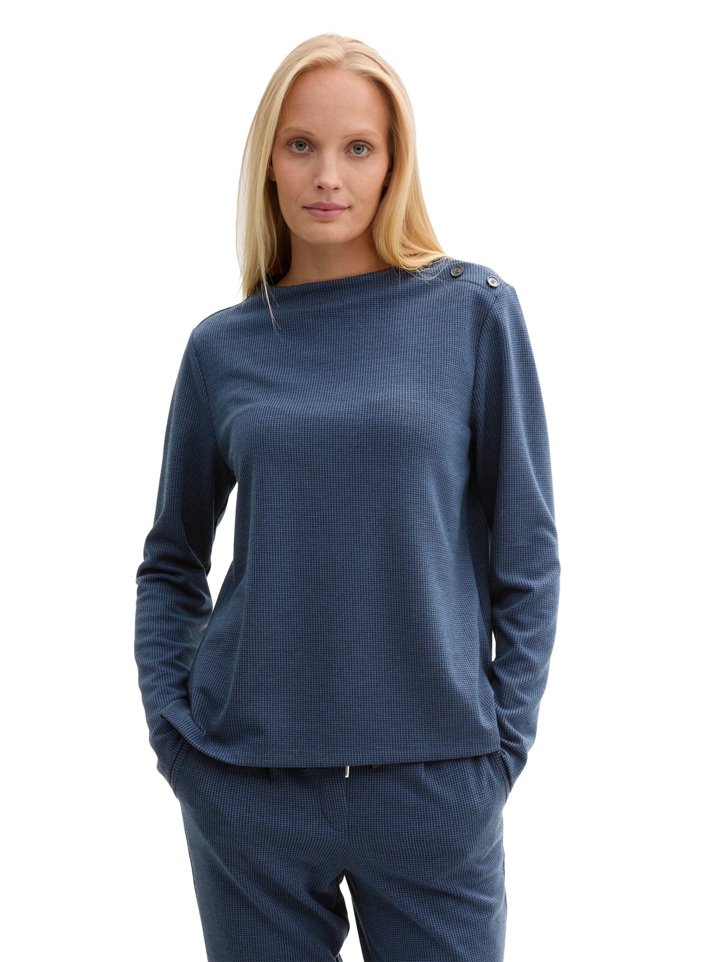 TOM TAILOR Μπλούζα φούτερ σε μπλε: μπροστά