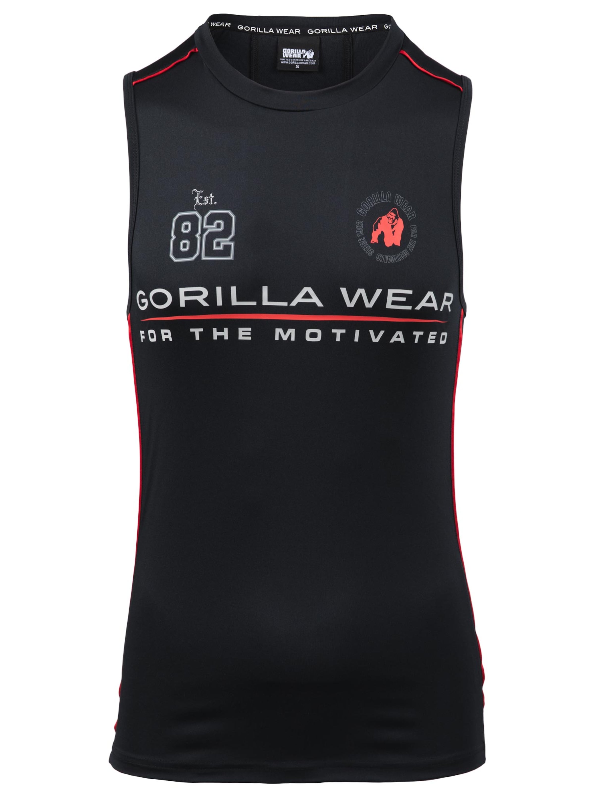 Maglia funzionale 'Broxton' di Gorilla Wear in nero: frontale