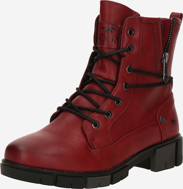 MUSTANG Schnürstiefelette in Rot: Vorderseite