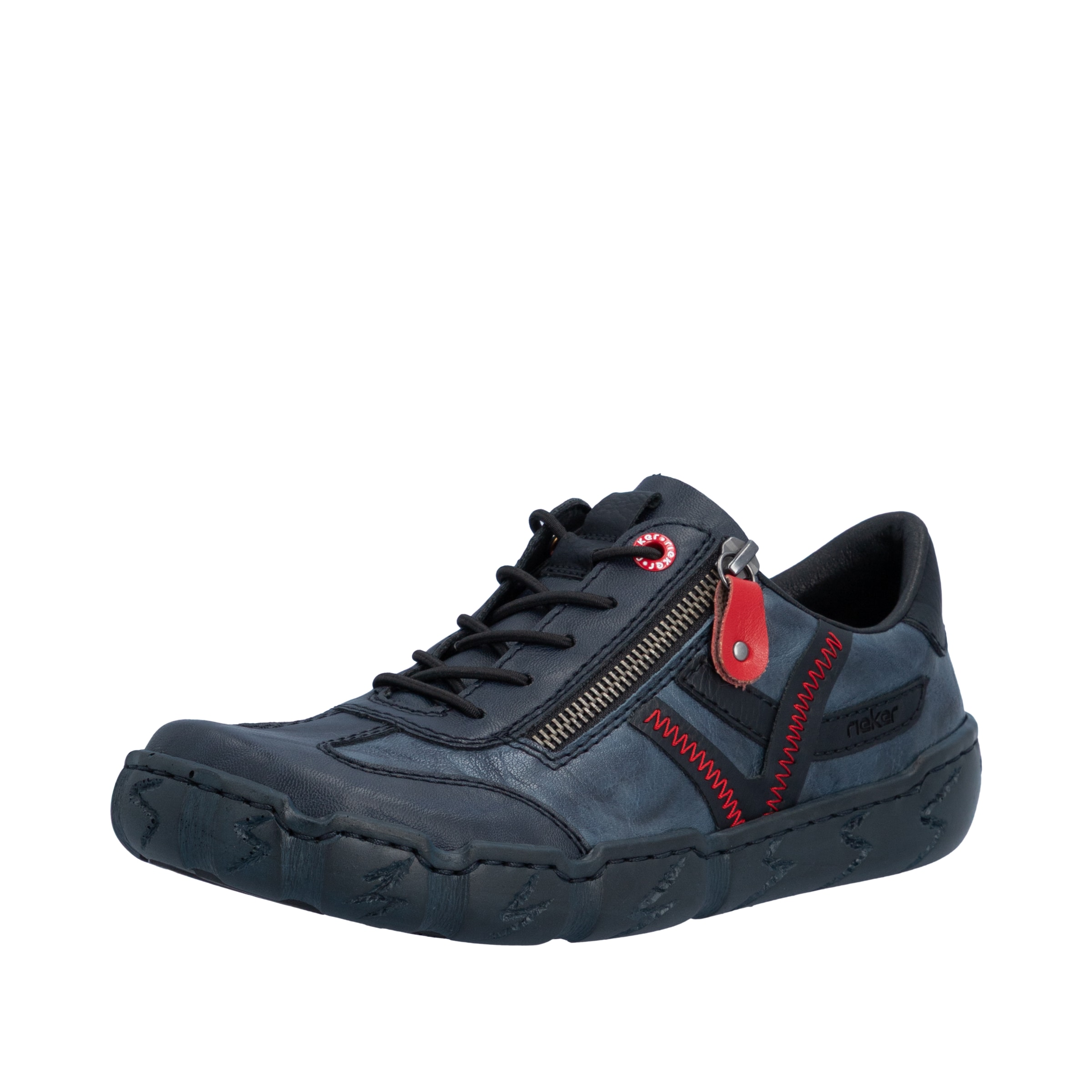 Baskets basses Rieker en bleu : devant