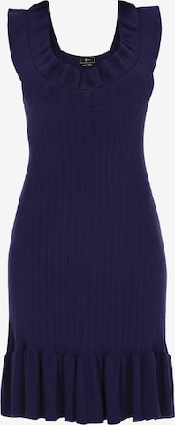 faina Gebreide jurk in Blauw: voorkant