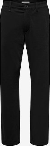 Only & Sons Regular Pants in Black: front