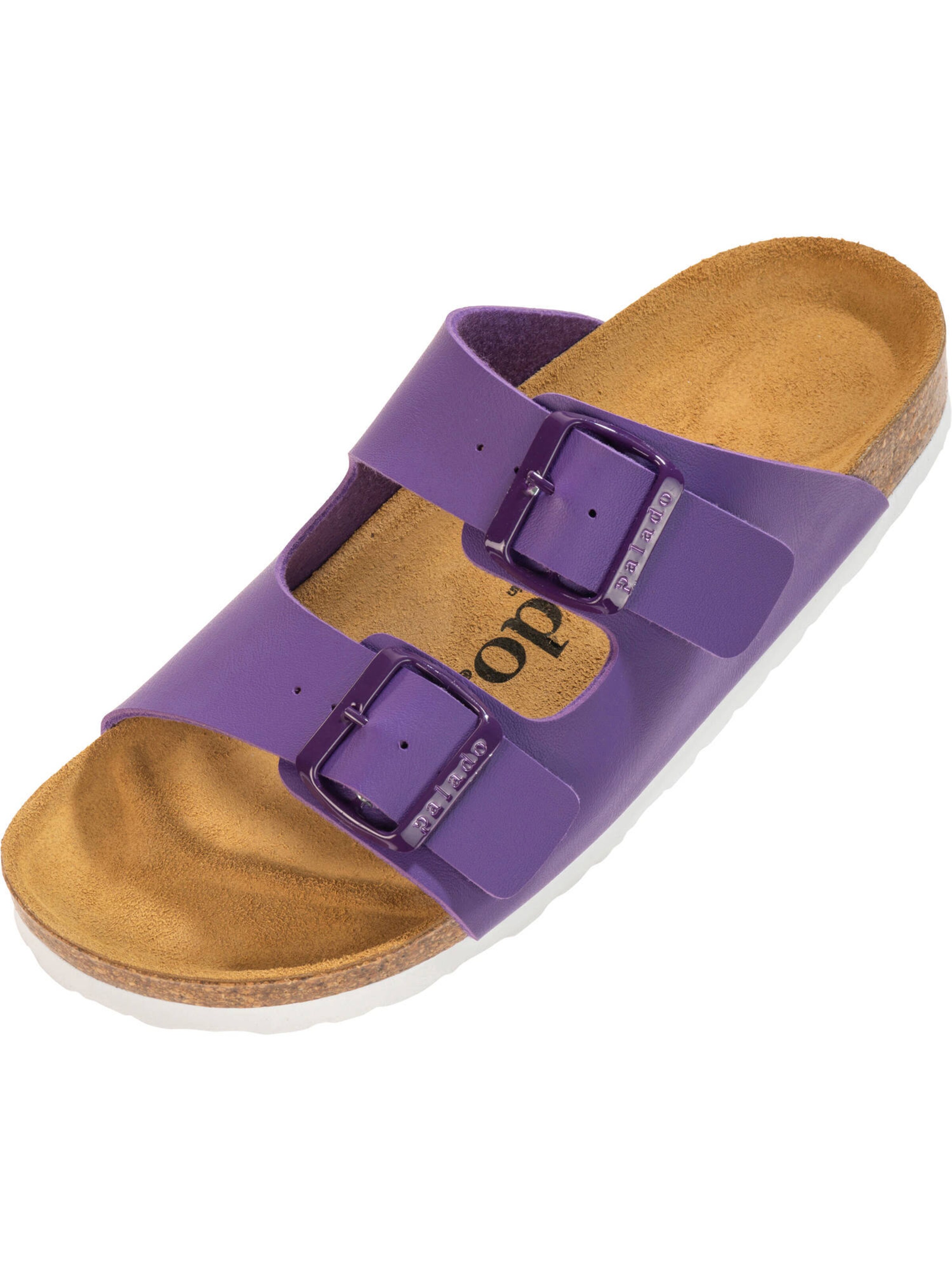 Palado Pantolette 'Korfu PF' in Lila: Vorderseite