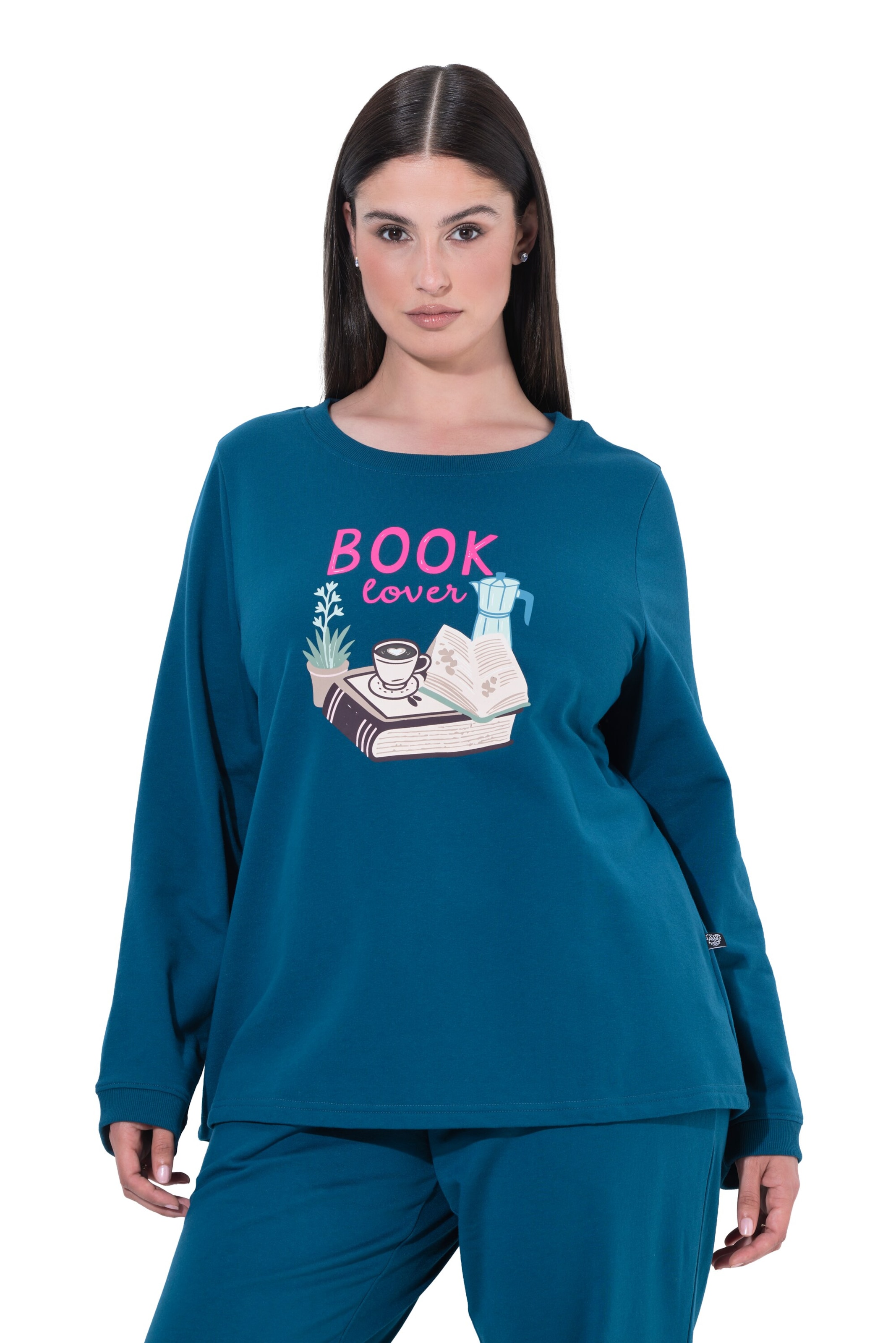 Ulla Popken Schlafshirt in Grün: Vorderseite