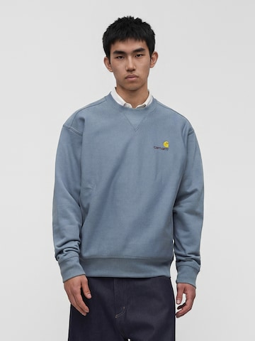Felpa 'American Script' di Carhartt WIP in blu: frontale