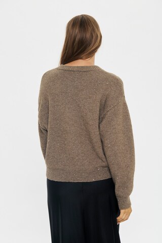 SAINT TROPEZ Knit cardigan 'SZNova' in Brown