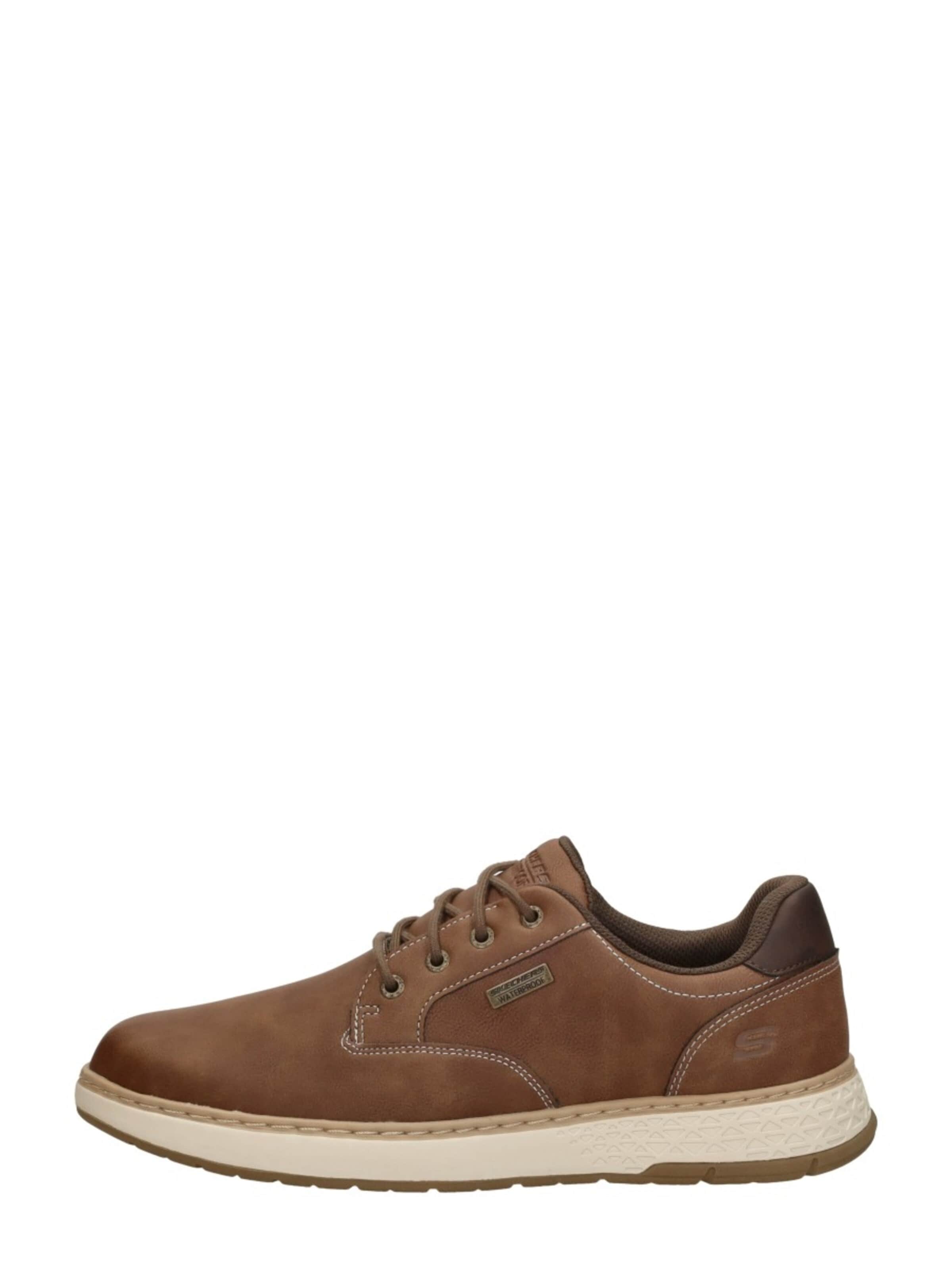 SKECHERS Sportieve veterschoen 'Garlan' in Bruin: voorkant